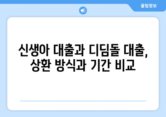 신생아 대출과 디딤돌 대출 비교 분석