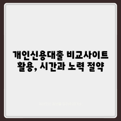 개인신용대출 금리와 한도 비교,맞춤 대출의 중요성