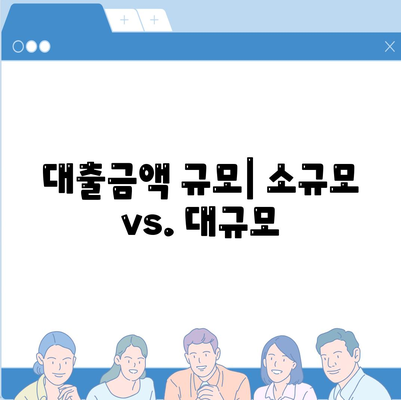 대출금액 규모| 소규모 vs. 대규모