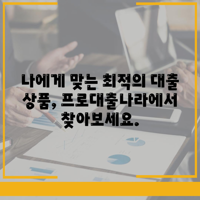 대출신청 궁금증 해결! 대출 정보의 집 프로대출나라