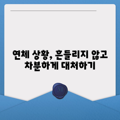 연체 대출 상황에서 품위를 유지하는 방법