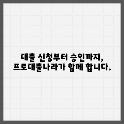 대출신청 궁금증 해결! 대출 정보의 집 프로대출나라