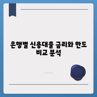 개인신용대출 금리와 한도 비교,맞춤 대출 활용법