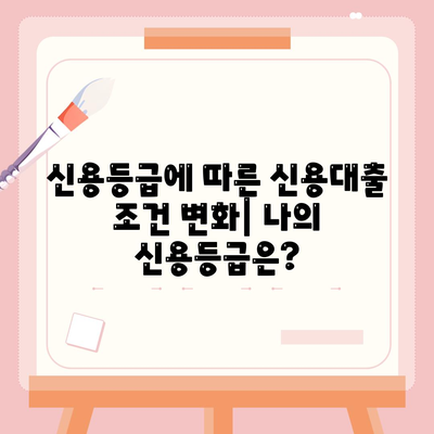 신용 대출의 이자율과 한도 비교