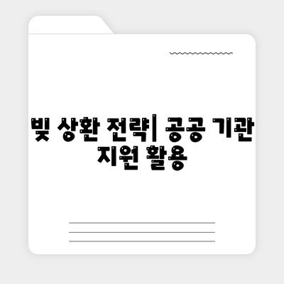 빚 상환 전략| 공공 기관 지원 활용