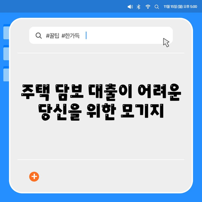 주택 담보 대출 피연금자 모기지란?