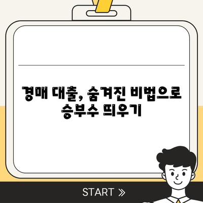 부동산 경매 대출에서 남보다 더 많이 받는 비법