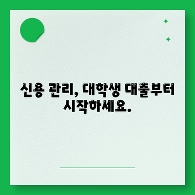 대학생 대출이 미치는 신용 영향