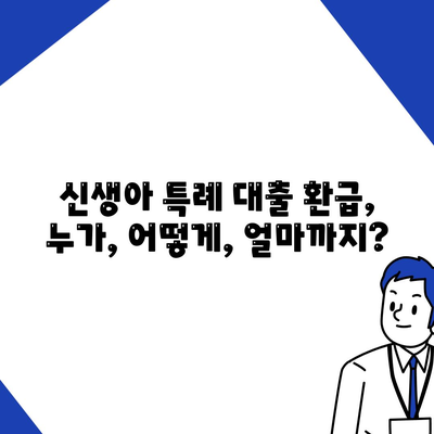 신생아 특례 대출 환급,누가, 어떻게, 얼마까지