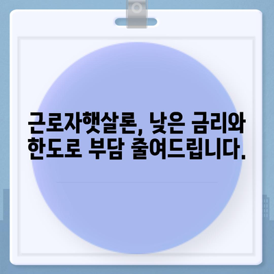 직장인을 위한 긴급 자금 마련 해결책! 근로자햇살론 서민금융 지원 대출 상세 가이드 | 금리, 한도, 신청 방법, 서류, 주의사항