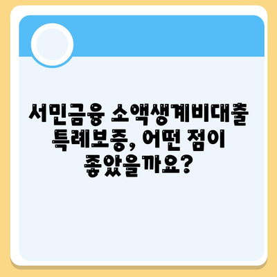 서민금융 소액생계비대출 특례보증 후기| [지역명] 지역 주민들의 생생한 경험 공유 | 서민금융, 대출 후기, 특례보증