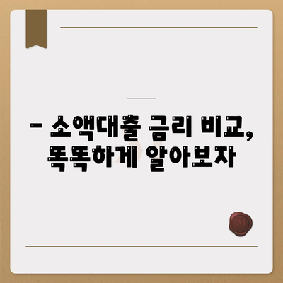 소액 대출, 꼼꼼하게 알아보고 신청하기 | 소액대출, 대출조건, 금리 비교, 신청 방법