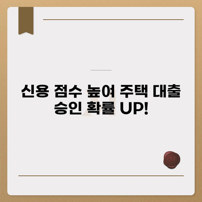 주택 담보 대출 승인 확률 높이는 신용 점수 향상 꿀팁 | 신용 점수, 대출 승인, 금리, 부동산