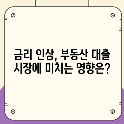 부동산대출 시장, 어떻게 변화할까? | 시장 영향 분석 및 전망, 금리 변동, 정책 변화