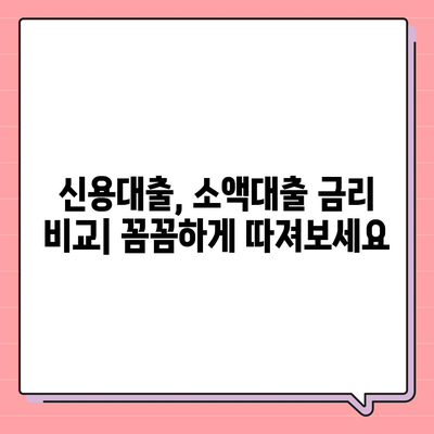 소액대출 소개| 급할 때 유용한 5가지 대출 상품 비교 | 소액, 급전, 신용대출, 대출상품, 금리 비교