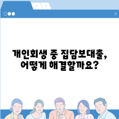 개인회생 중 집담보대출, 별제권 절차 완벽 가이드 | 개인회생, 부동산, 채권, 법률