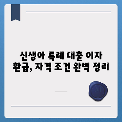 신생아 특례 대출 이자 환급, 내가 받을 수 있을까? | 자격 조건 완벽 정리