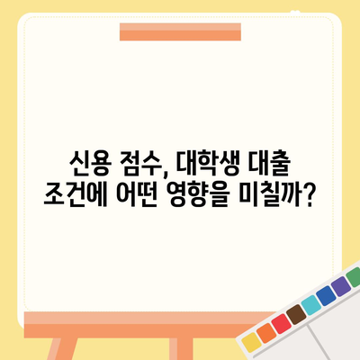 대학생 대출, 신용 점수 몇 점이 필요할까요? | 대학생 대출, 신용 점수, 대출 조건, 신용 관리