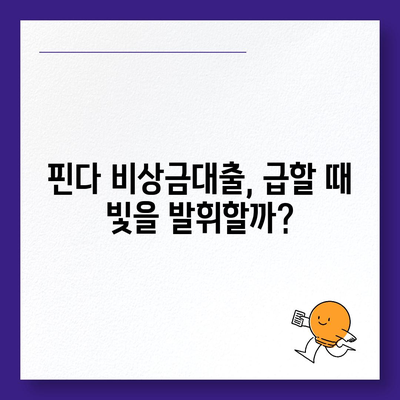 핀다 비상금대출 실제 후기 & 장단점 분석| 써보니 이랬어요 | 핀다, 비상금 대출, 후기, 장점, 단점, 추천, 비교