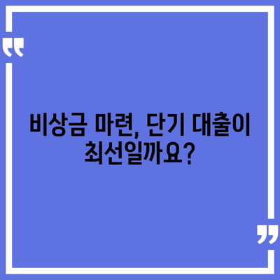 급할 때 유용한 단기 대출 정보| 신청 조건, 금리 비교, 주의 사항 | 소액대출, 급전, 빠른 대출, 비상금