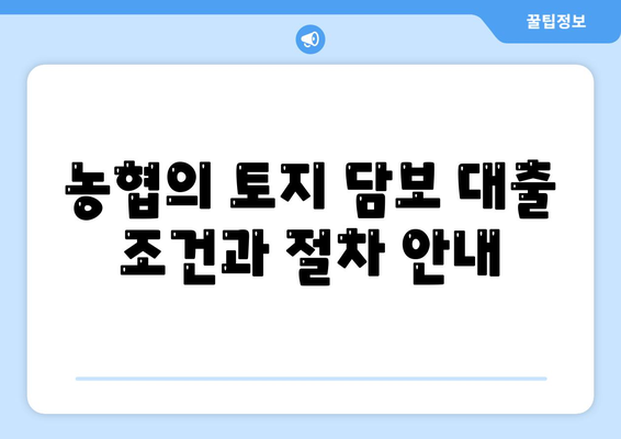 농협, 수협, 신협, 새마을금고의 토지 담보 대출 핵심 포인트 정리하기 | 대출 방법, 금융 상품, 실용 팁"