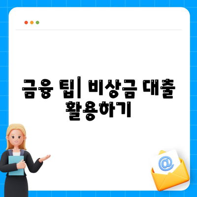 카카오뱅크 비상금 대출 조건, 한도 및 연장 방법 완벽 가이드 | 대출 이용 방법, 금융 팁, 개인 금융 관리