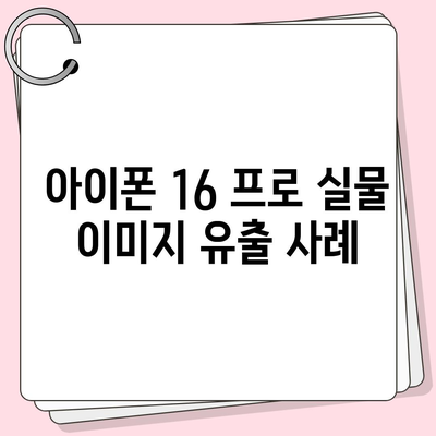 아이폰 16 프로 실물은 어떨까? 디자인과 출시일