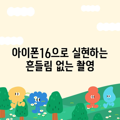 아이폰16 후면 카메라, 새롭게 추가된 광학 이미지 안정화로 선명한 사진