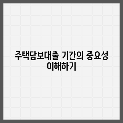 주택담보대출 기간 선택 가이드| 최적의 상환 계획 수립하기 | 주택담보대출, 금융 팁, 대출 기간