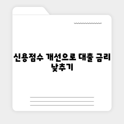 개인신용대출금리 비교, 맞춤대출로 저렴한 금리 찾기! | 대출 가이드, 금융 정보, 신용 관리