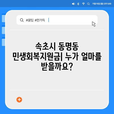 강원도 속초시 동명동 민생회복지원금 | 신청 | 신청방법 | 대상 | 지급일 | 사용처 | 전국민 | 이재명 | 2024