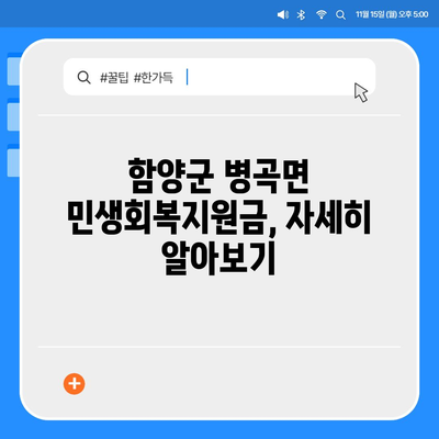 경상남도 함양군 병곡면 민생회복지원금 | 신청 | 신청방법 | 대상 | 지급일 | 사용처 | 전국민 | 이재명 | 2024