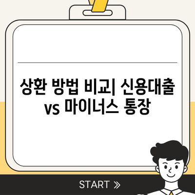 신용대출과 마이너스 통장, 차이점 비교 및 선택 가이드 | 금융, 대출, 개인 재정 관리