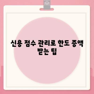 신용카드 한도를 최대한 활용하는 7가지 팁 | 금융 관리, 신용카드, 재테크