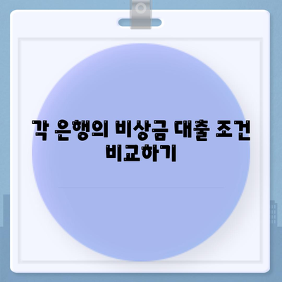 비상금 대출 시 유리한 은행 5곳 추천! | 비상금 대출, 금융 상품, 대출 비교