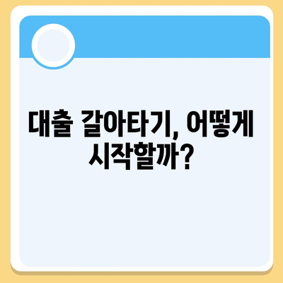 저금리 은행대출로 통대환 갈아타기 조건 완벽 가이드 | 대출 조건, 이자 절감, 금융 전략