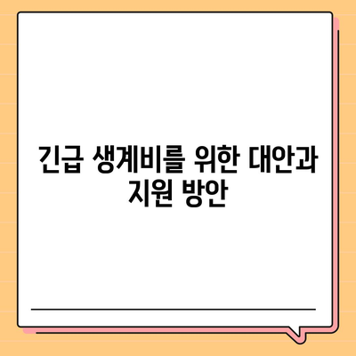 무직자 소액 생계비 대출 거절 시 해결책 총정리 | 대출 방법, 재정 지원, 신용 회복 팁