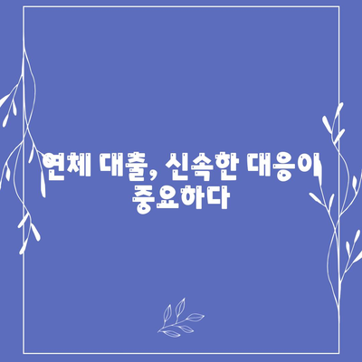 연체 대출에 대한 긴급 계획 수립의 중요성 | 대출 관리, 재정 계획, 금융 조언