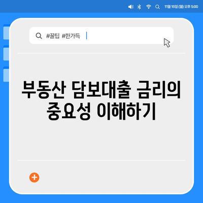 부동산담보대출금리비교로 최적의 한도 확보하는 방법 | 대출, 금리, 재정 계획