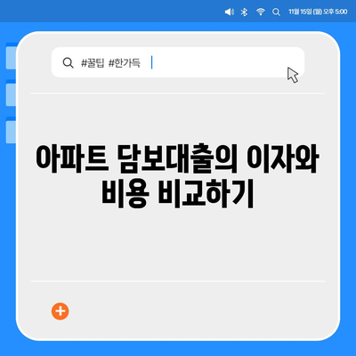 개인사업자를 위한 아파트 담보대출 비교 노하우 | 담보대출, 개인사업자, 주담대, 대출비교