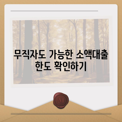 무직자를 위한 소액대출 한도 및 조건 완벽 가이드 | 대출 정보, 금융 팁, 무직자 혜택