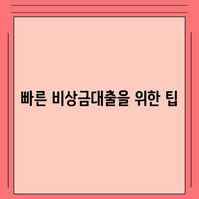 비상금대출 가능한 곳을 찾고 계신가요? | 지역별 대출사, 팁과 방법 안내