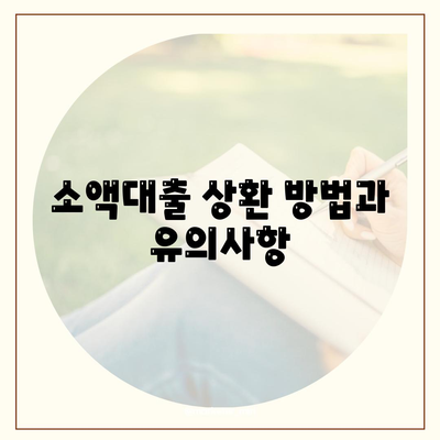 소액대출 알아보는 법| 기본 지식부터 신청 방법까지 완벽 가이드 | 소액대출, 금융 정보, 신청 절차