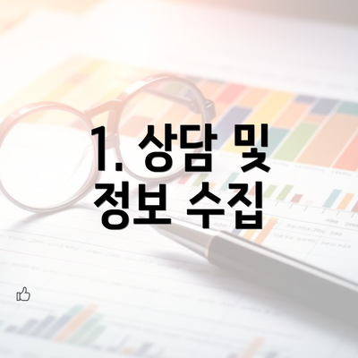 1. 상담 및 정보 수집