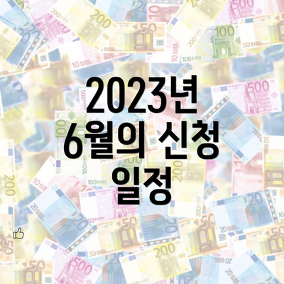 2023년 6월의 신청 일정