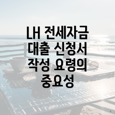 LH 전세자금 대출 신청서 작성 요령의 중요성