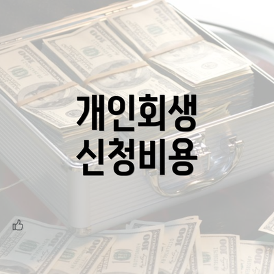 개인회생 신청비용