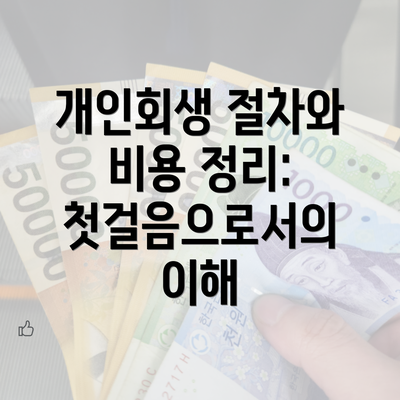 개인회생 절차와 비용 정리: 첫걸음으로서의 이해