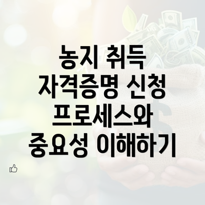 농지 취득 자격증명 신청 프로세스와 중요성 이해하기