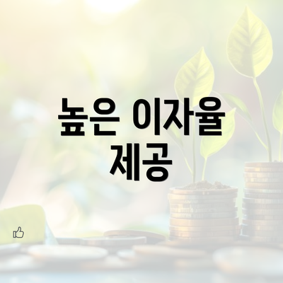 높은 이자율 제공